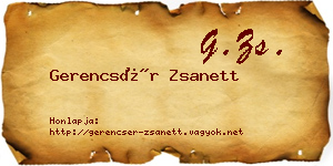 Gerencsér Zsanett névjegykártya